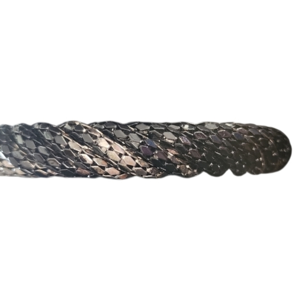 Black and Silver Bangle Bracelet Elegant